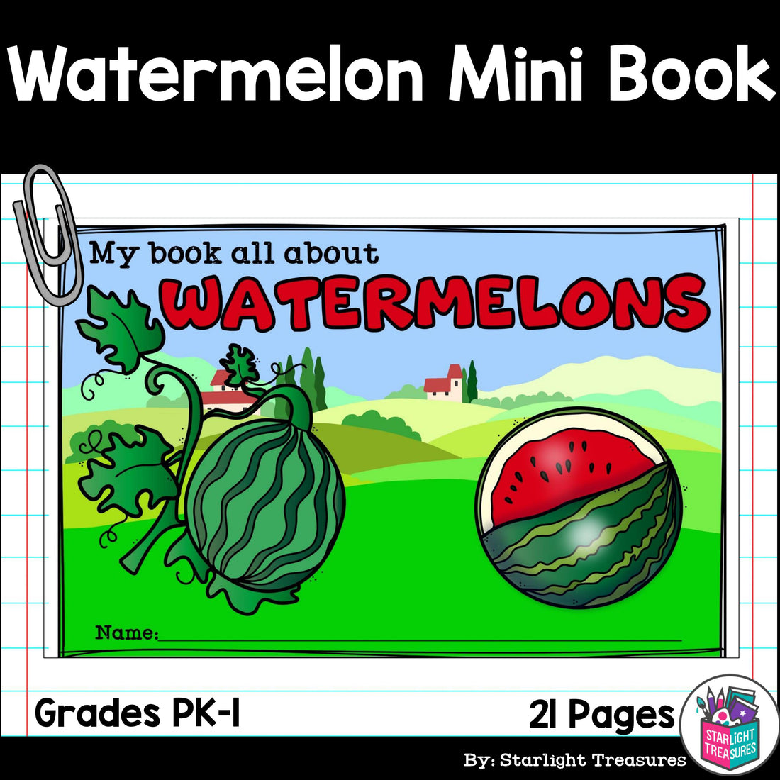 Watermelon Mini Book for Early Readers