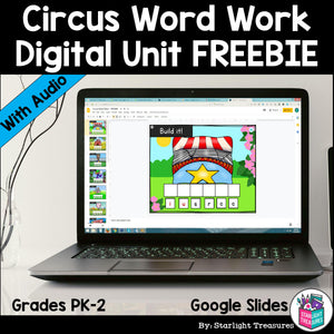 Circus Word Work FREEBIE Digital Unit