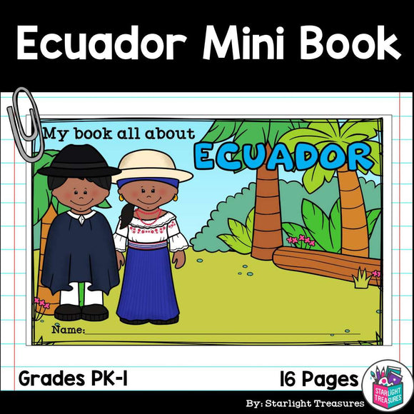 Ecuador Mini Book for Early Readers - A Country Study