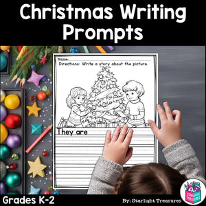 Christmas Writing Prompts, Christmas Picture Writing with Sentence Starters