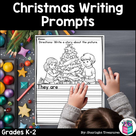 Christmas Writing Prompts, Christmas Picture Writing with Sentence Starters