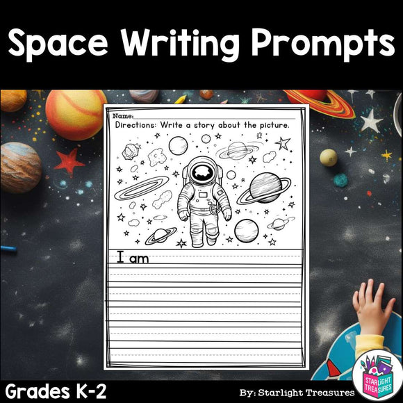 Space Writing Prompts, Outer Space Picture Writing Prompt with Sentence Starters