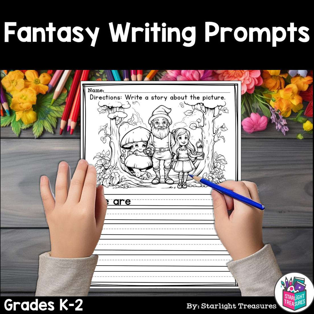 Fantasy Writing Prompts, Fantasy Picture Writing Prompts with Sentence Starters