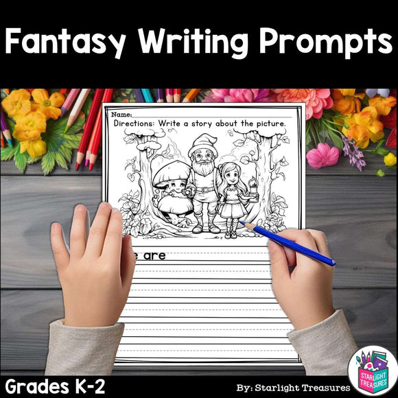 Fantasy Writing Prompts, Fantasy Picture Writing Prompts with Sentence Starters