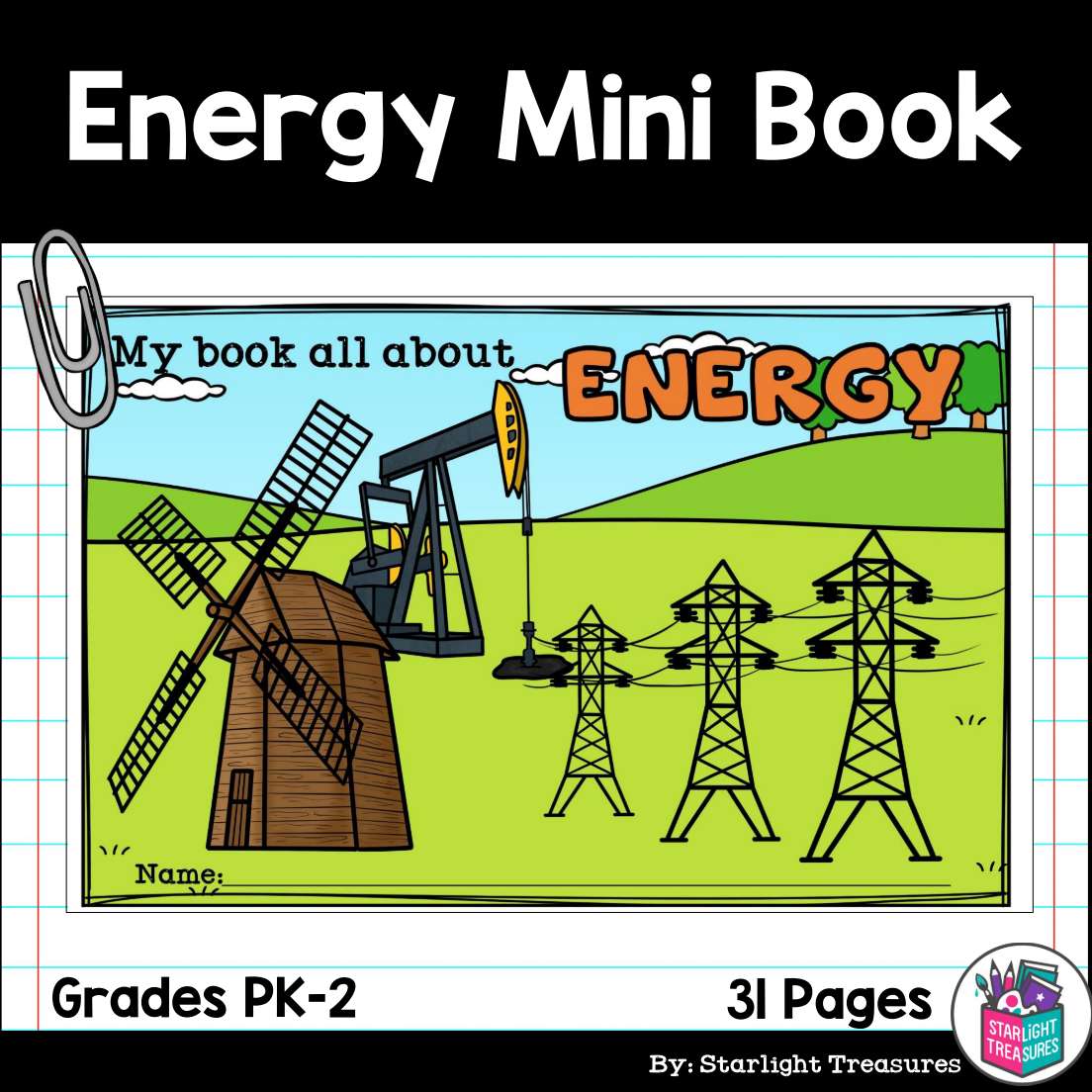 Energy Mini Book for Early Readers: Physical Science, Types of Energy