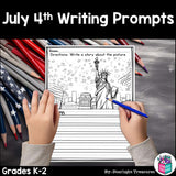 Independence Day Writing Prompts, July 4th Picture Writing Sentence Starters