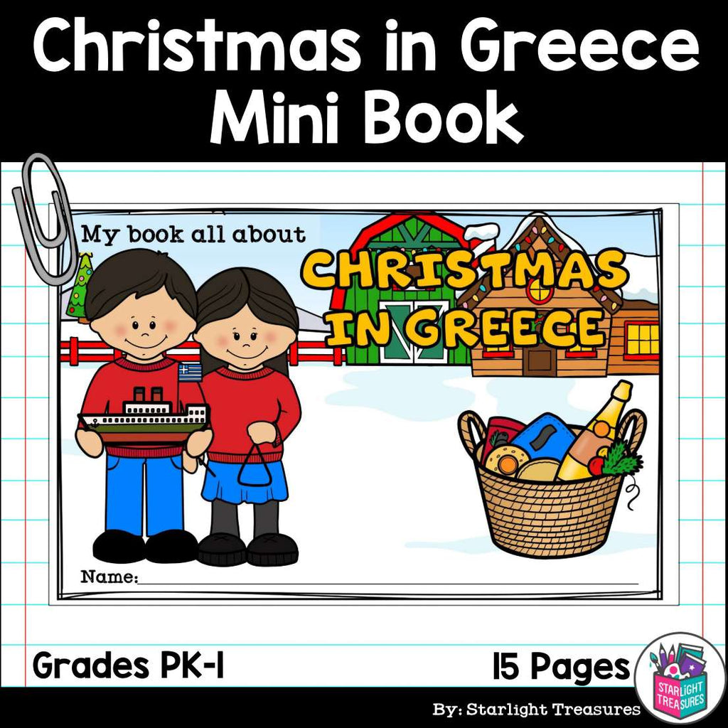 Christmas in Greece Mini Book for Early Readers - Christmas Activities