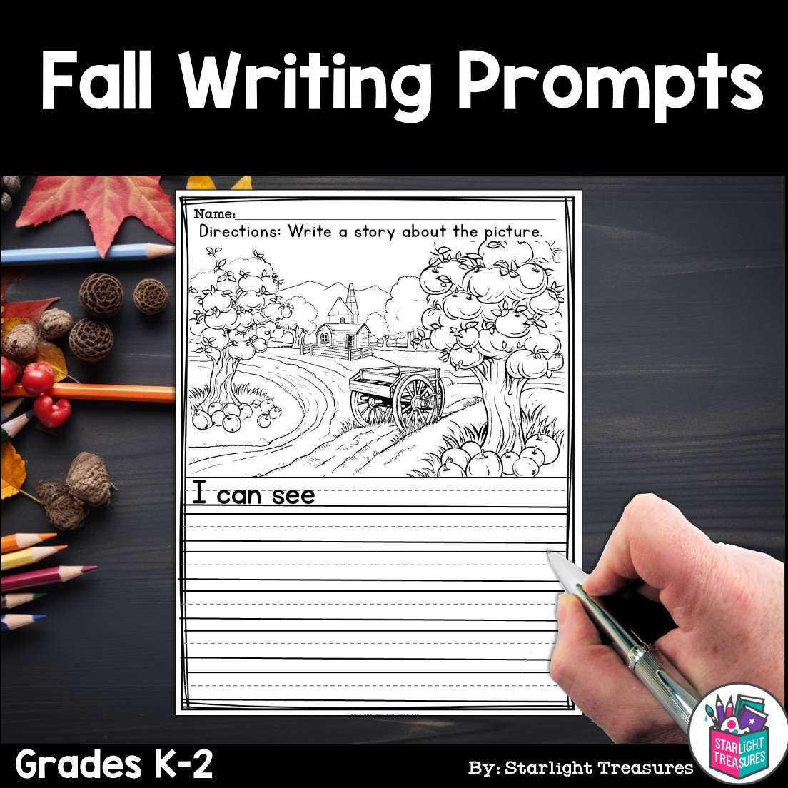 Fall Writing Prompts, Fall Picture Writing Prompts with Sentence Starters