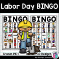 Labor Day Bingo Cards for Early Readers - Community Helpers Bingo FREEBIE