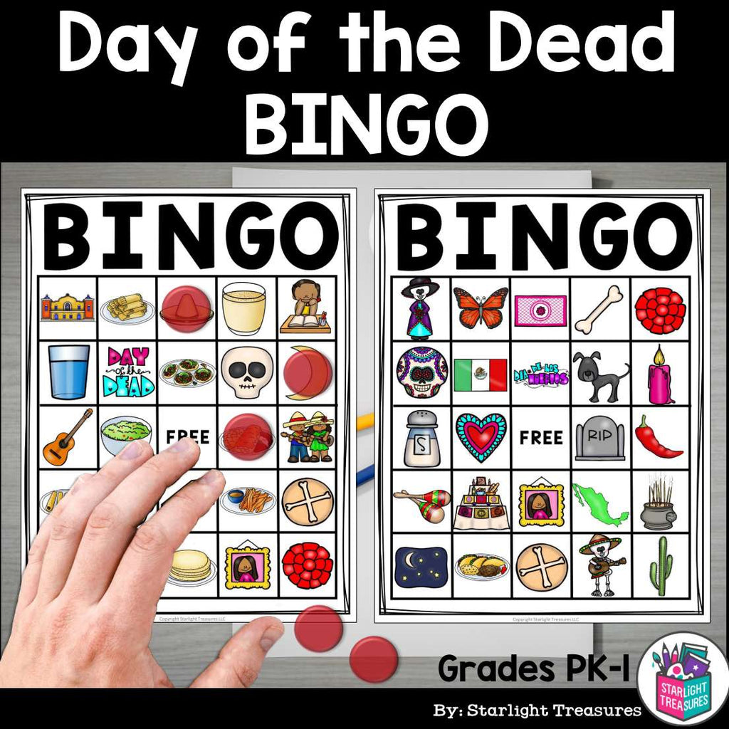 Day of the Dead Bingo Cards for Early Readers - Dia de los Muertos Bingo FREEBIE