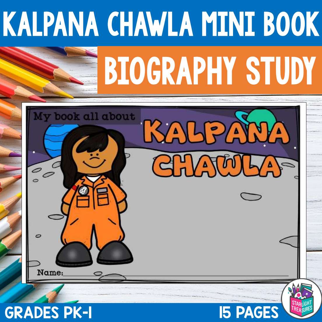 Kalpana Chawla Mini Book for Early Readers: Asian/Pacific Islander Hertiage Month