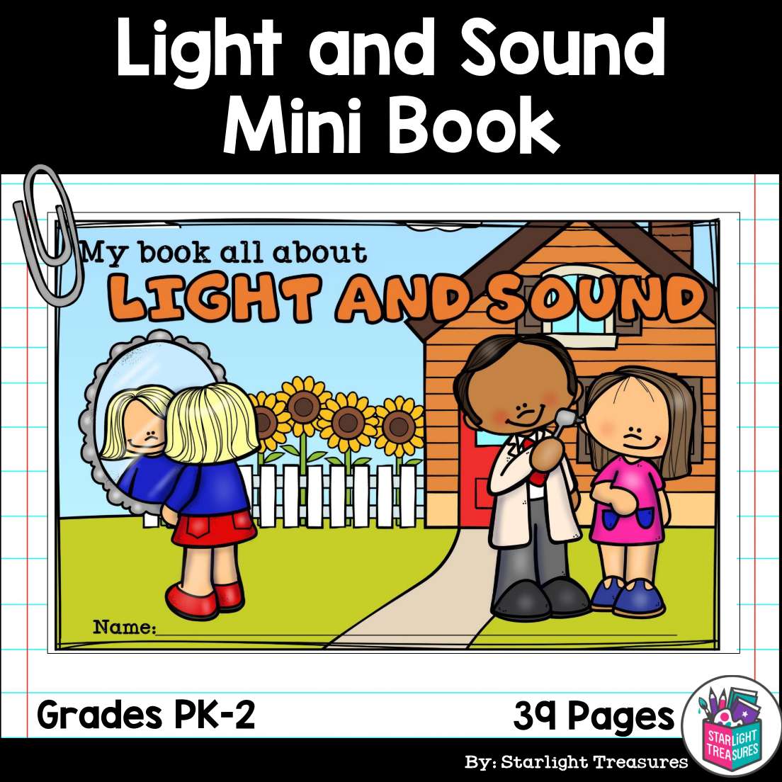 Light and Sound Mini Book for Early Readers: Physical Science, Eye, Ear