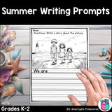 Summer Writing Prompts, Summer Picture Writing Prompts with Sentence Starters