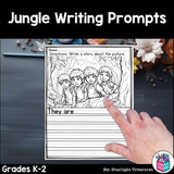 Jungle Writing Prompts, Jungle Picture Writing Prompts with Sentence Starters