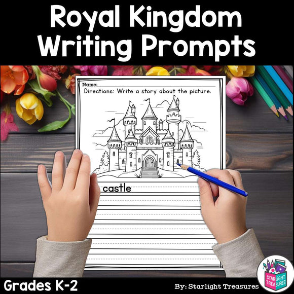 Royal Kingdom Writing Prompts, Medieval Picture Writing with Sentence Starters