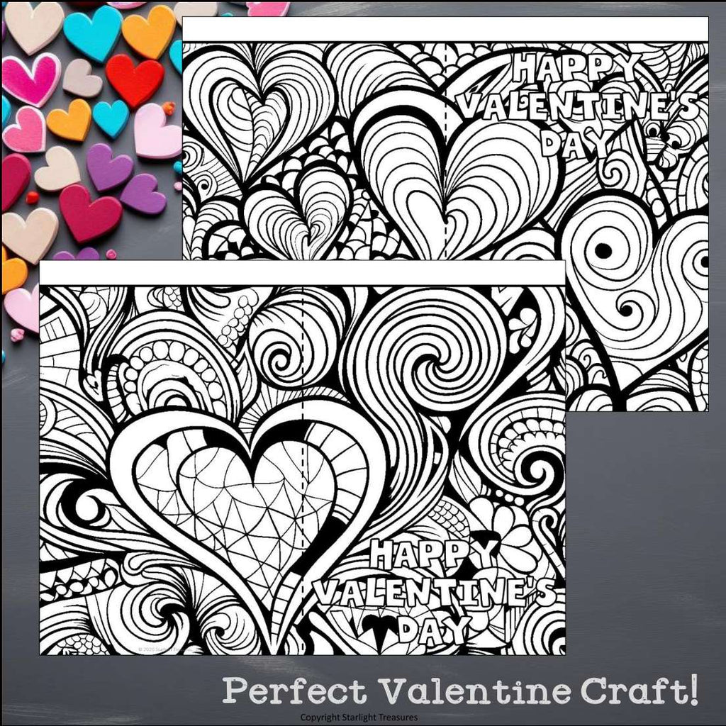 Valentine's Day Cards to Color - Valentine Craft Activities, Cards, Coloring