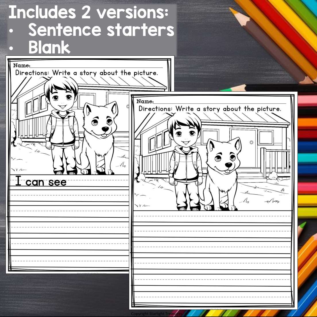 Pets Writing Prompts, Pets Picture Writing Prompts with Sentence Starters