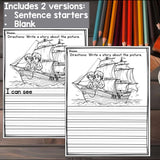 Pirates Writing Prompts, Pirates Picture Writing Prompts with Sentence Starters