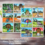 Alphabet Flash Cards for Early Readers - Country of Equatorial Guinea