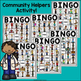 Labor Day Bingo Cards for Early Readers - Community Helpers Bingo FREEBIE