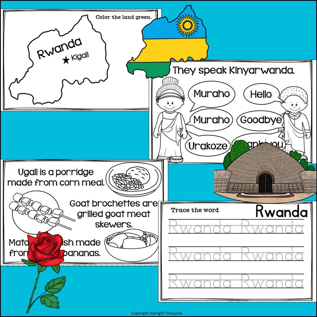 Rwanda Mini Book for Early Readers - A Country Study