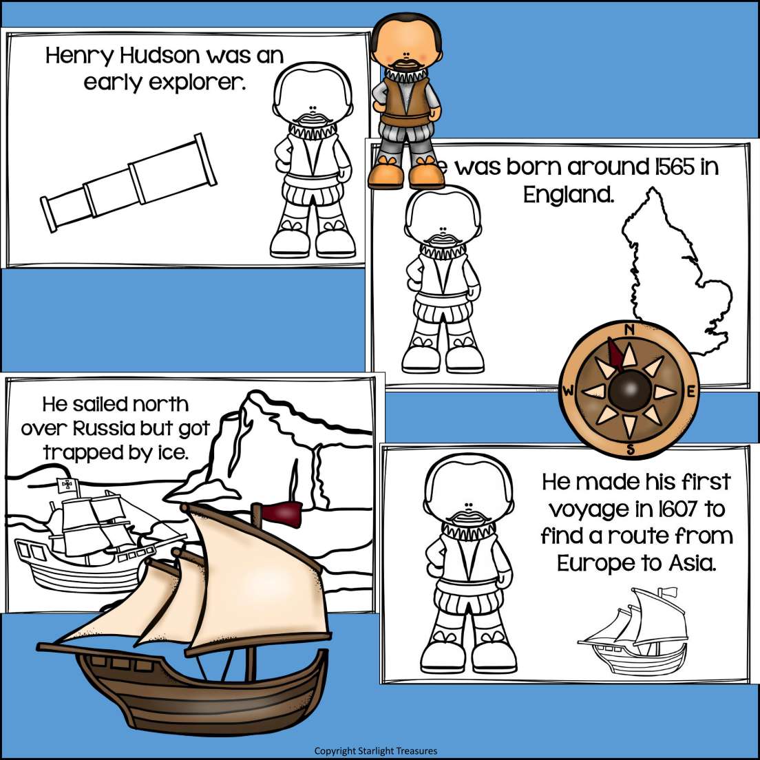 Henry Hudson Mini Book for Early Readers: Early Explorers