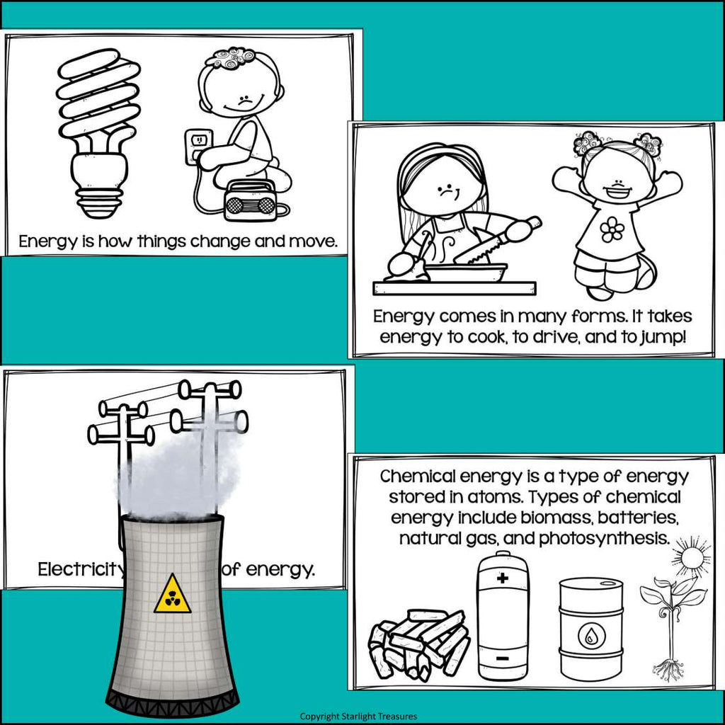 Energy Mini Book for Early Readers: Physical Science, Types of Energy