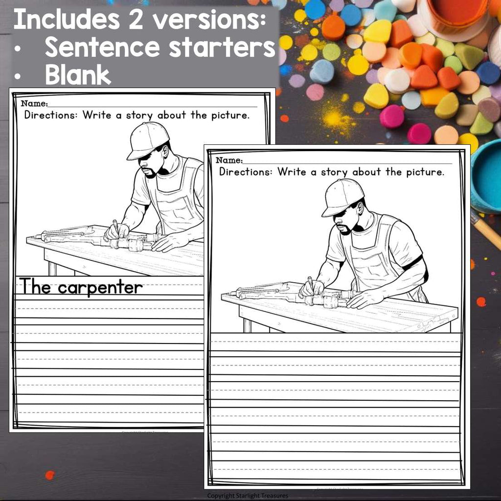 Labor Day Writing Prompts, Labor Day Writing Prompts with Sentence Starters