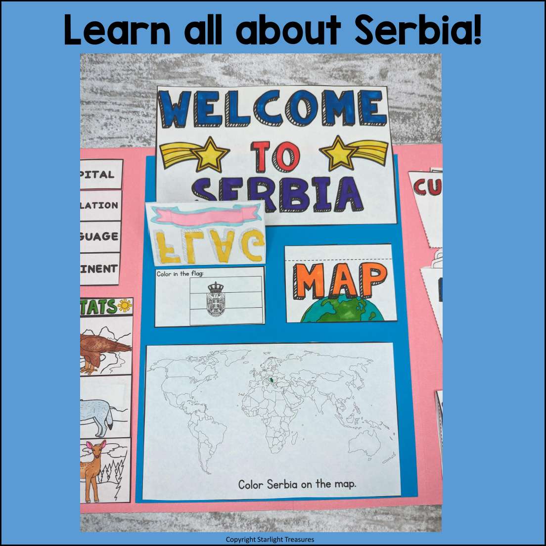 Serbia Lapbook for Early Learners - A Country Study