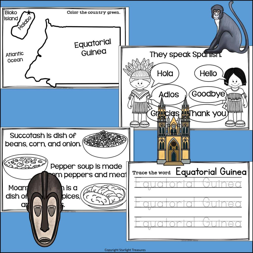 Equatorial Guinea Mini Book for Early Readers - A Country Study