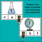 Back to School Alphabet Clip Cards for Early Readers - School Clip Cards FREEBIE