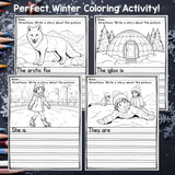 Winter Writing Prompts, Winter Picture Writing Prompts with Sentence Starters
