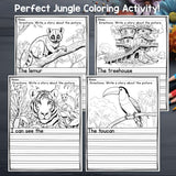 Jungle Writing Prompts, Jungle Picture Writing Prompts with Sentence Starters