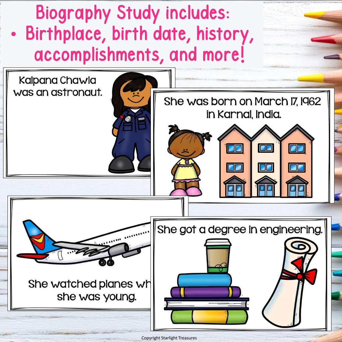 Kalpana Chawla Mini Book for Early Readers: Asian/Pacific Islander Hertiage Month