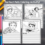 Pets Writing Prompts, Pets Picture Writing Prompts with Sentence Starters