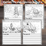 Pirates Writing Prompts, Pirates Picture Writing Prompts with Sentence Starters