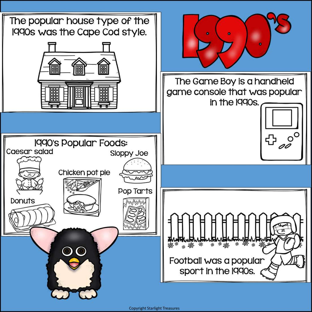 Decades: Life in the 1990s Mini Book for Early Readers