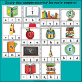 Back to School Alphabet Clip Cards for Early Readers - School Clip Cards FREEBIE