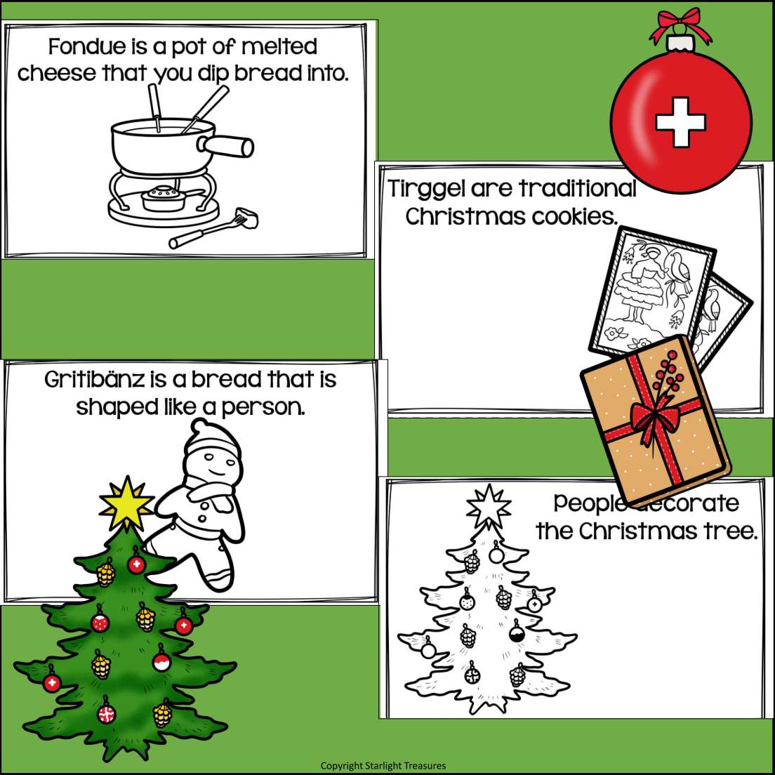 Christmas in Switzerland Mini Book for Early Readers - Christmas Activities