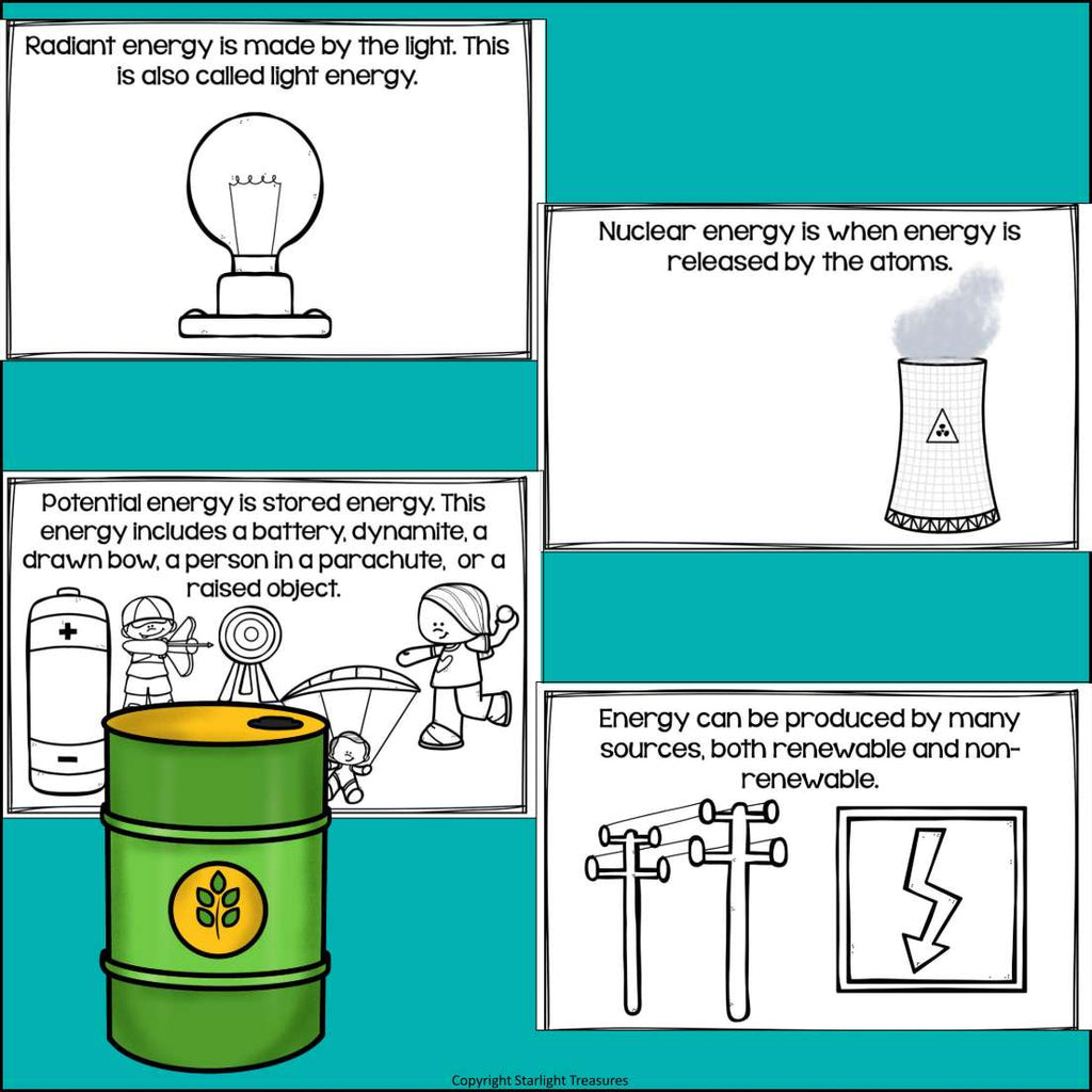Energy Mini Book for Early Readers: Physical Science, Types of Energy