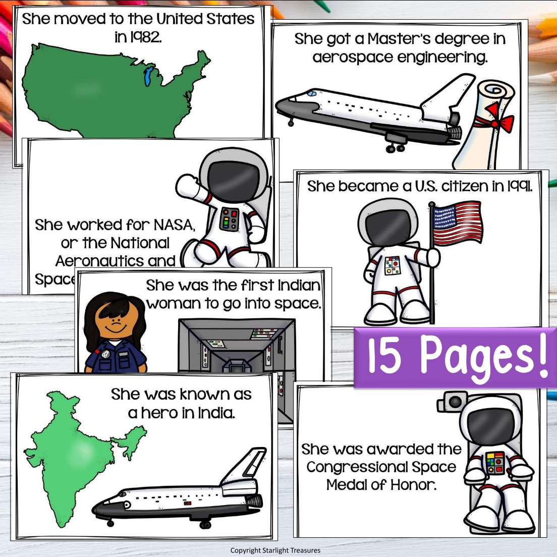 Kalpana Chawla Mini Book for Early Readers: Asian/Pacific Islander Hertiage Month