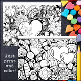 Valentine's Day Cards to Color - Valentine Craft Activities, Cards, Coloring