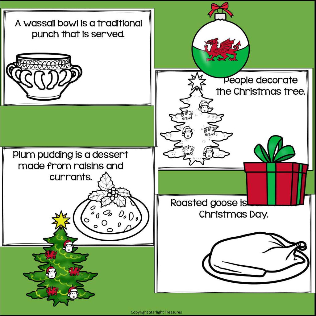 Christmas in Wales Mini Book for Early Readers - Christmas Activities