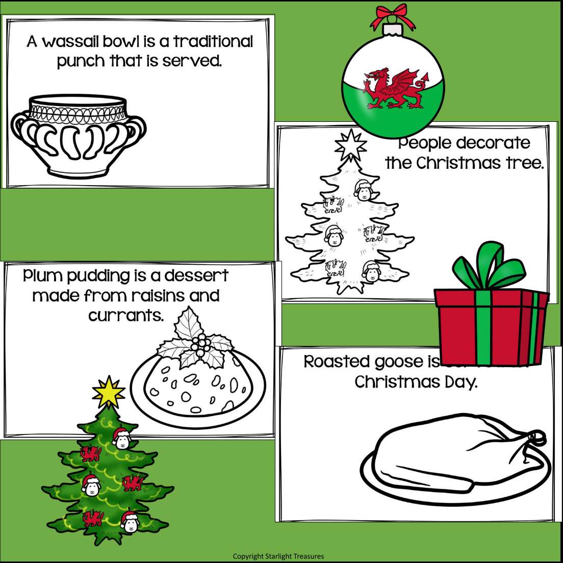 Christmas in Wales Mini Book for Early Readers - Christmas Activities