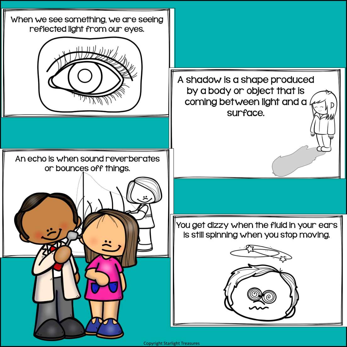 Light and Sound Mini Book for Early Readers: Physical Science, Eye, Ear