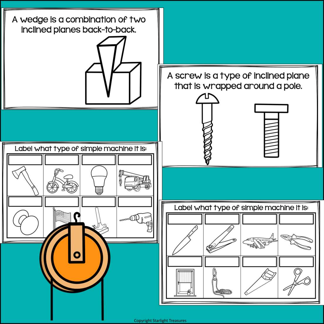Simple Machines Mini Book for Early Readers: Physical Science, Simple Machines