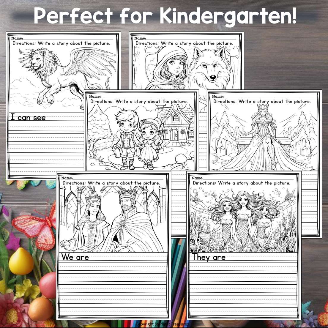 Fantasy Writing Prompts, Fantasy Picture Writing Prompts with Sentence Starters