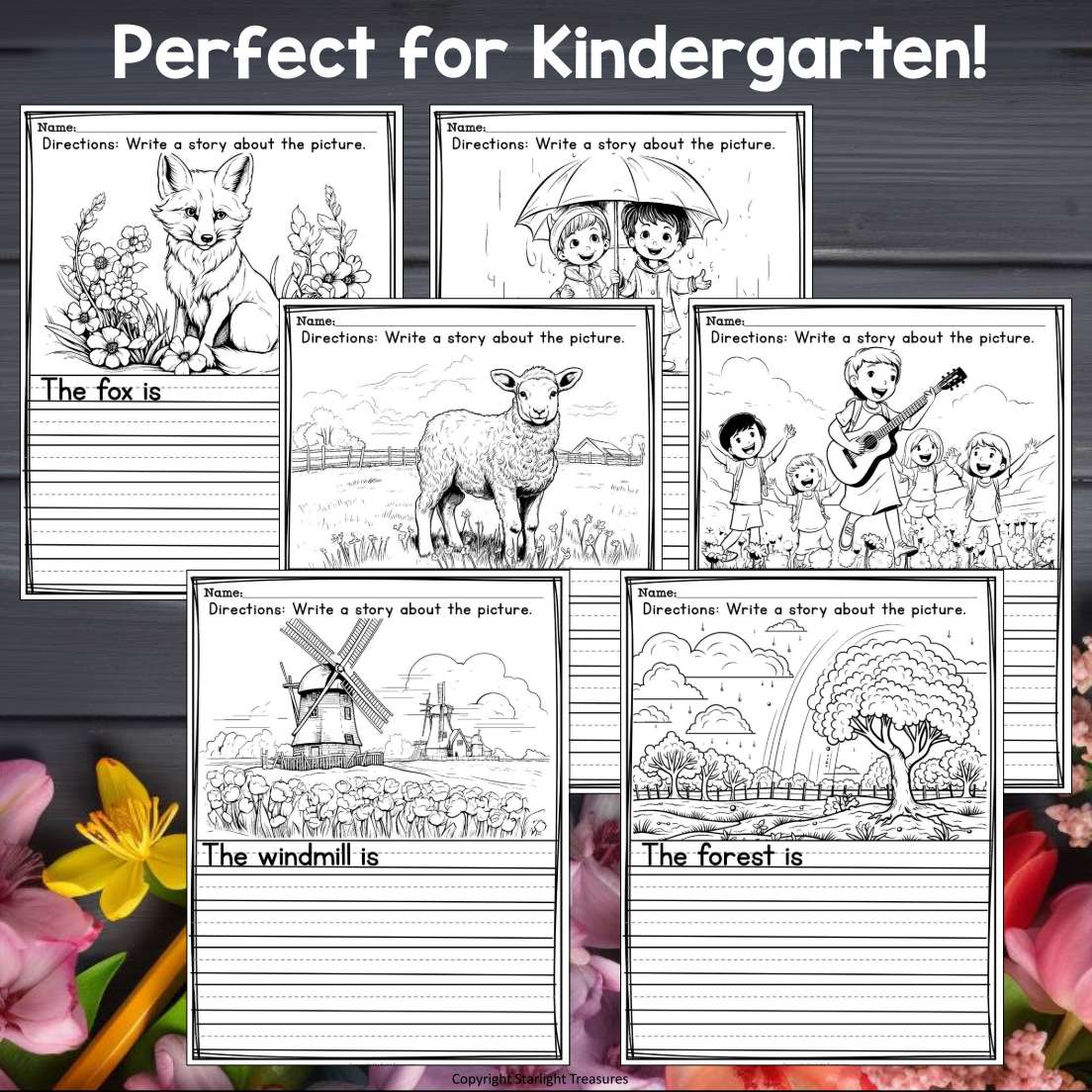 Spring Writing Prompts, Spring Picture Writing Prompts with Sentence Starters