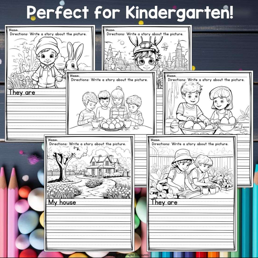 Easter Writing Prompts, Easter Picture Writing Prompts with Sentence Starters