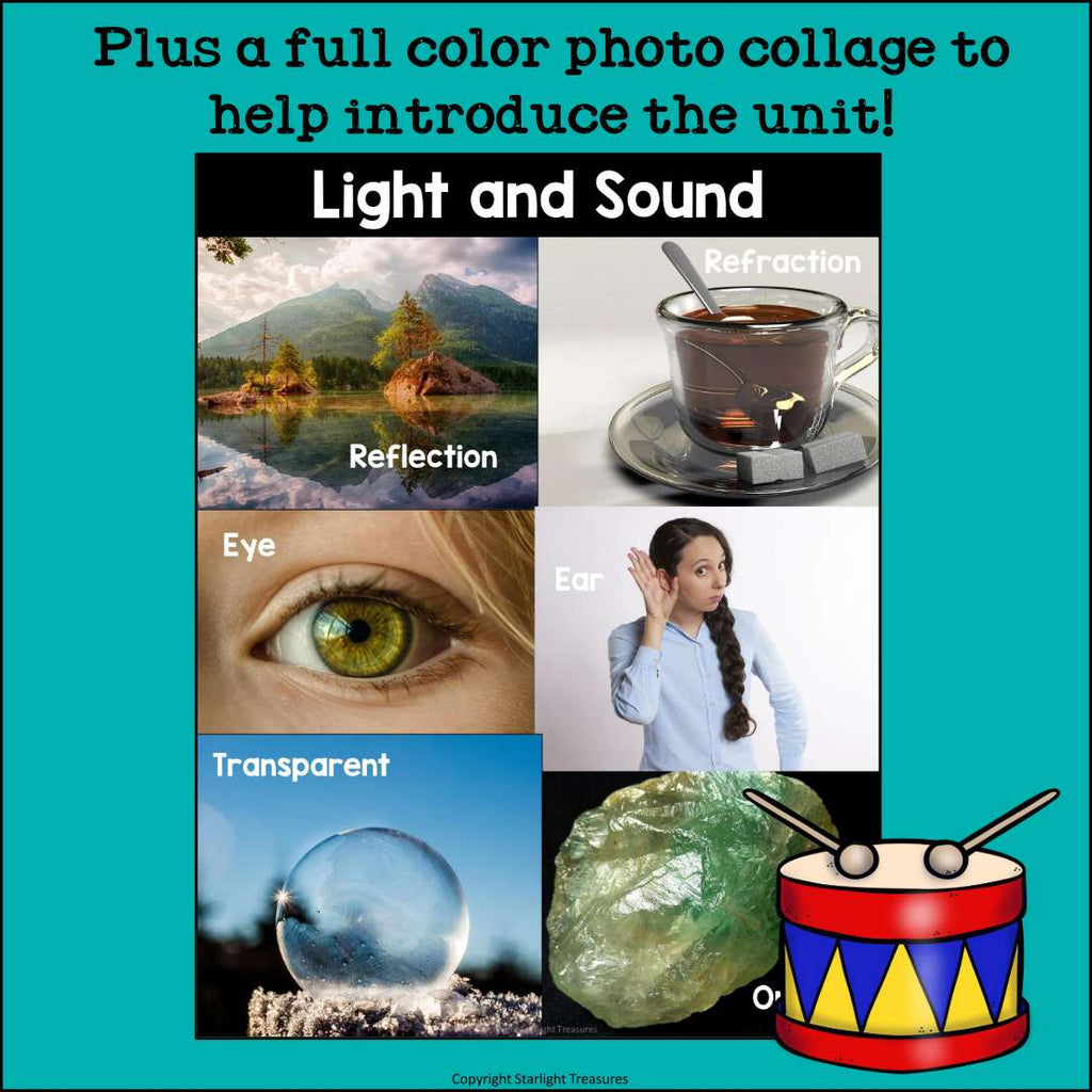Light and Sound Mini Book for Early Readers: Physical Science, Eye, Ear